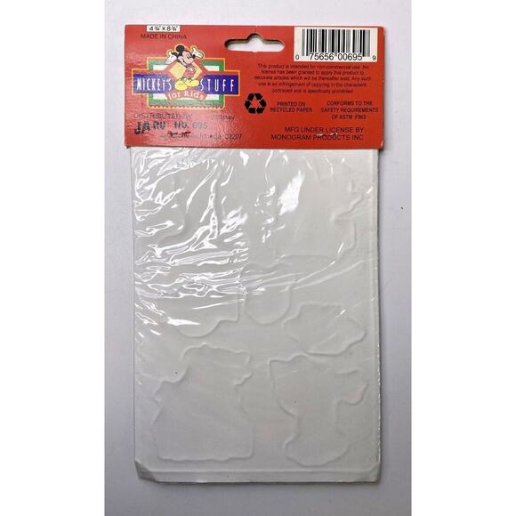 Vintage Mickey's Stuff for Kids Puffy Stickers SKU U7 - Picture 2 of 2